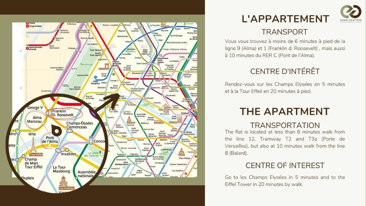 Champs Elysees!Montaigne, New Luxurious 6Pers Flat Paris Ngoại thất bức ảnh